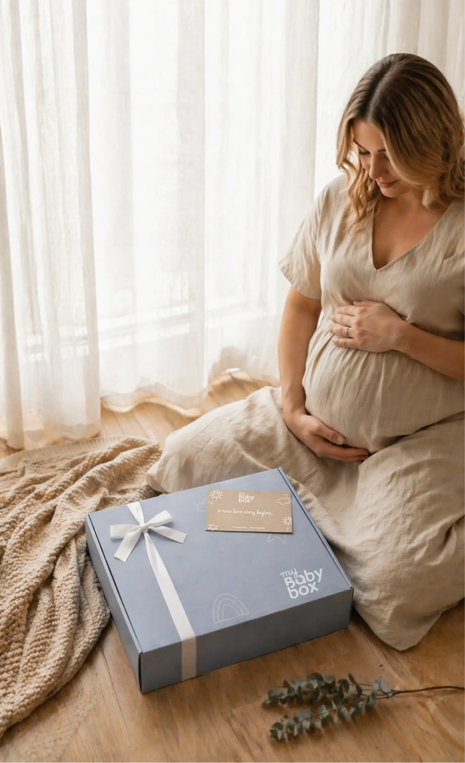 Mãe a receber a baby box