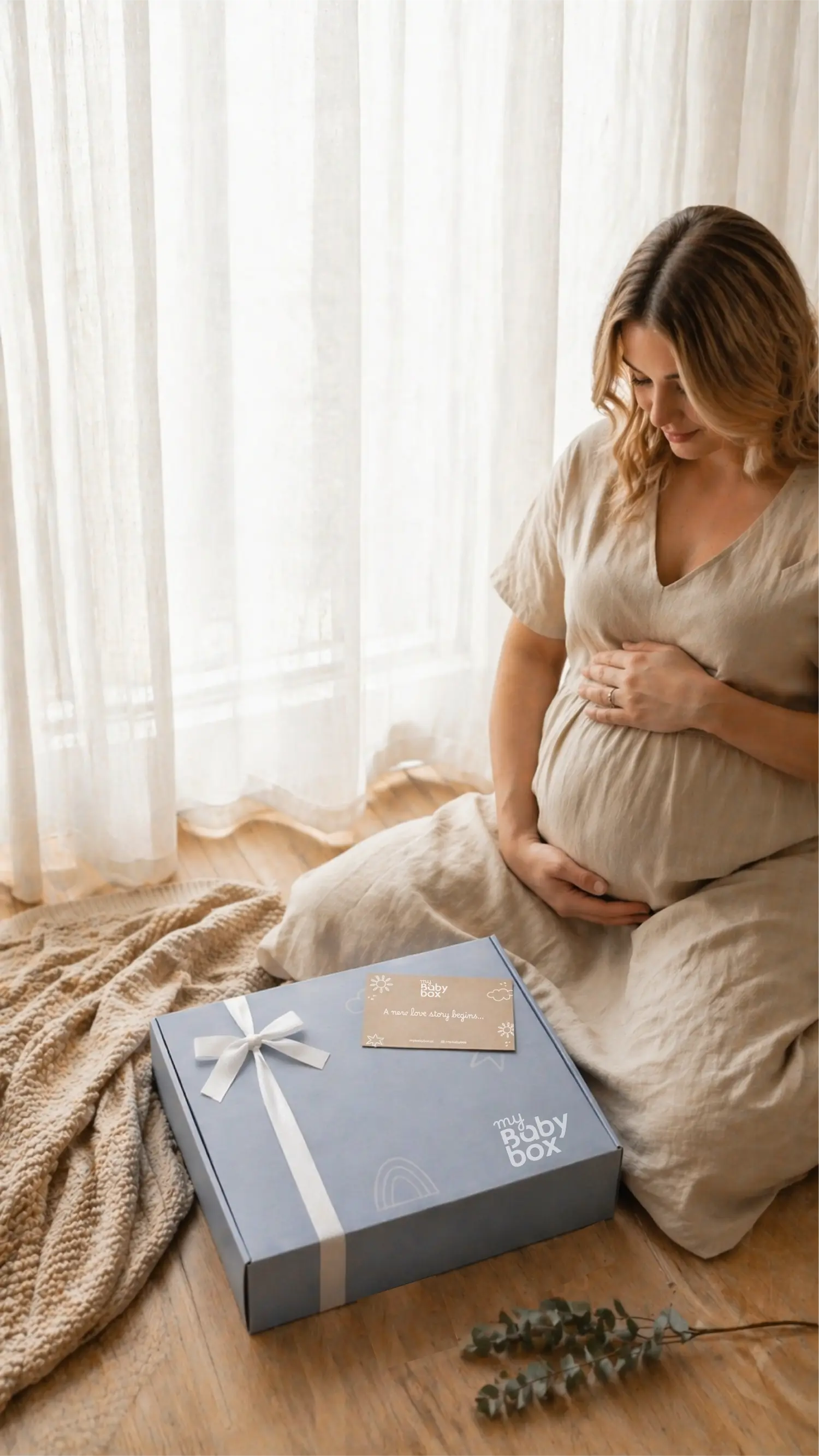 Mãe a receber a baby box