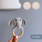 elefante roca em algodão para bebé
