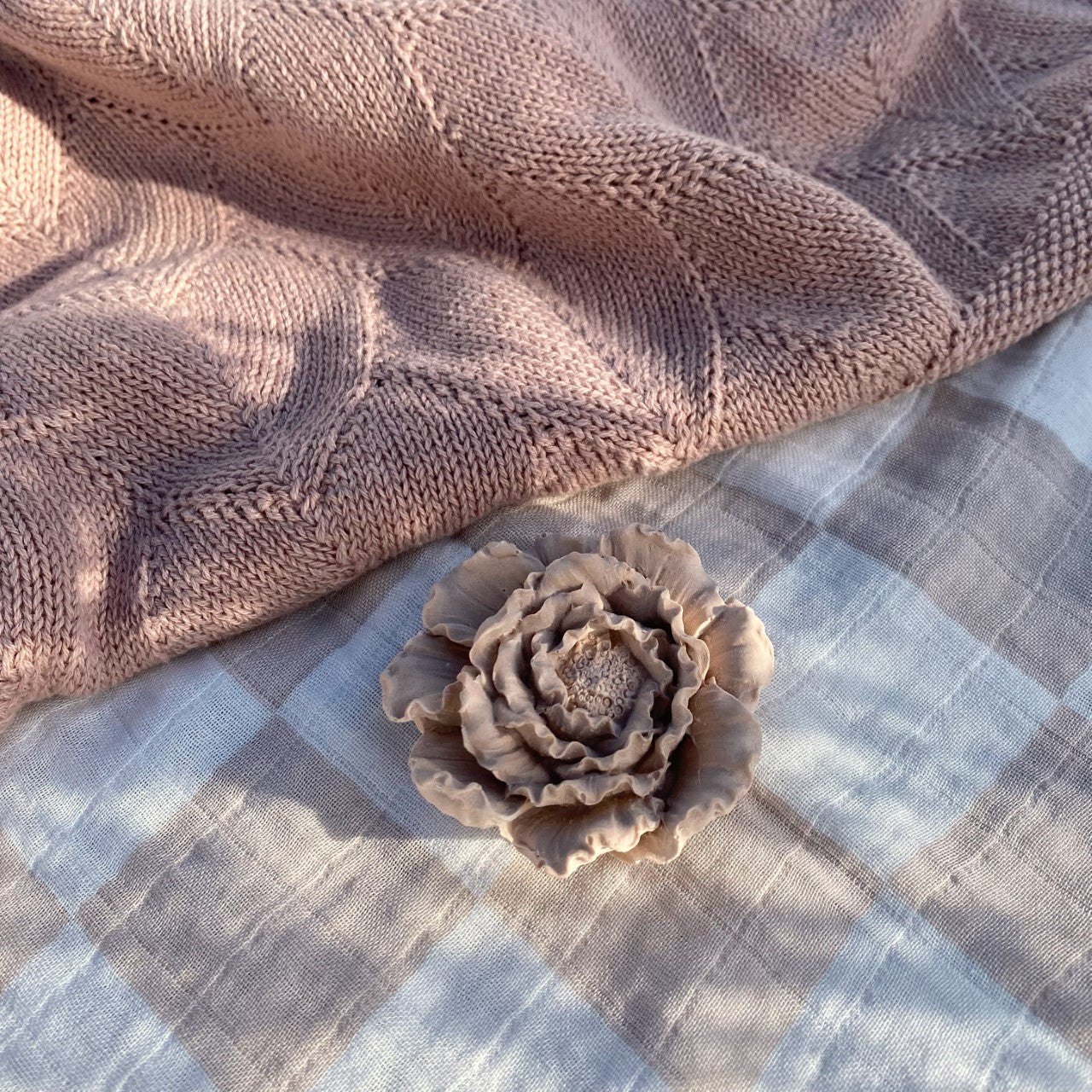 Swaddle Check Nude