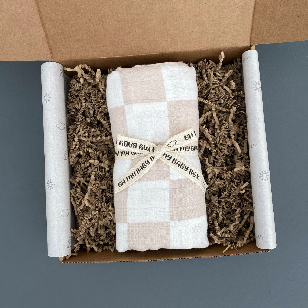 Swaddle Check Nude
